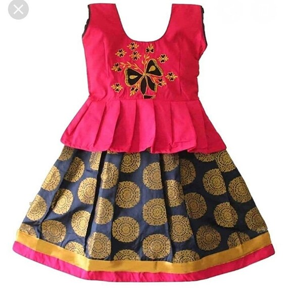 pattu pavadai dress design