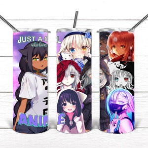 Just a Girl Who Loves Anime Tumbler, 20oz Skinny Tumbler
