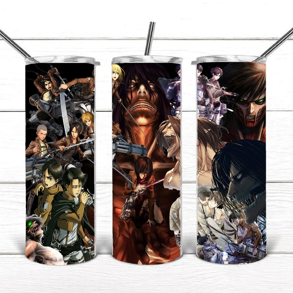 Anime Collage PNG Tumbler Wrap Anime Tumbler, 20oz Skinny Tumbler, Png Sublimation