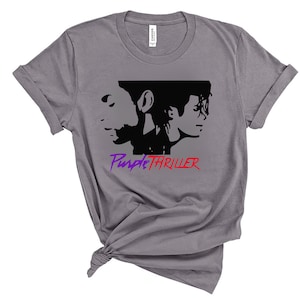 Michael Jackson and Prince 80&#39;s Purple Thriller, King Of Pop and Purple Rain Music Icons T-Shirt