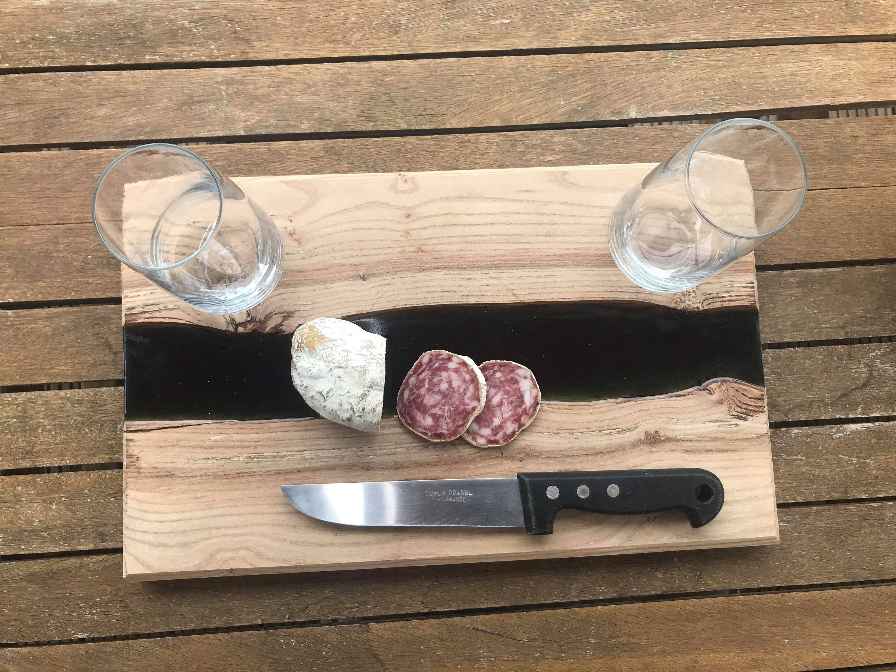 Planche d'orme et d'époxy