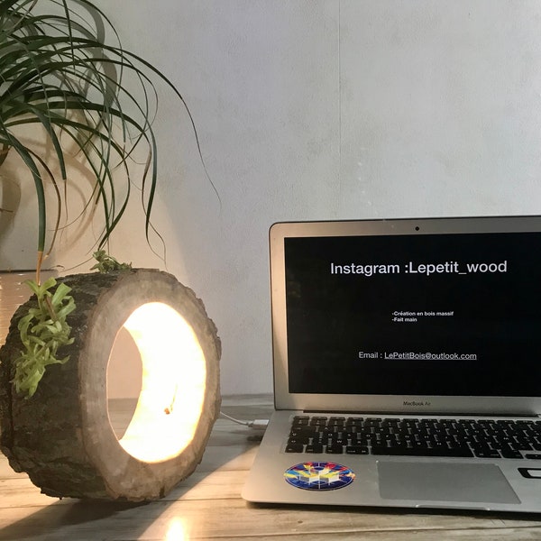 Lampe en Bois Massif