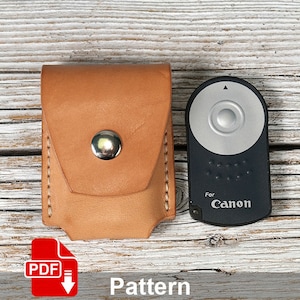 Bolsa de couro para controle remoto RC-6. Padrão PDF. Tampa do controlador IR. Modelo de artesanato em couro. Tutorial de couro.
