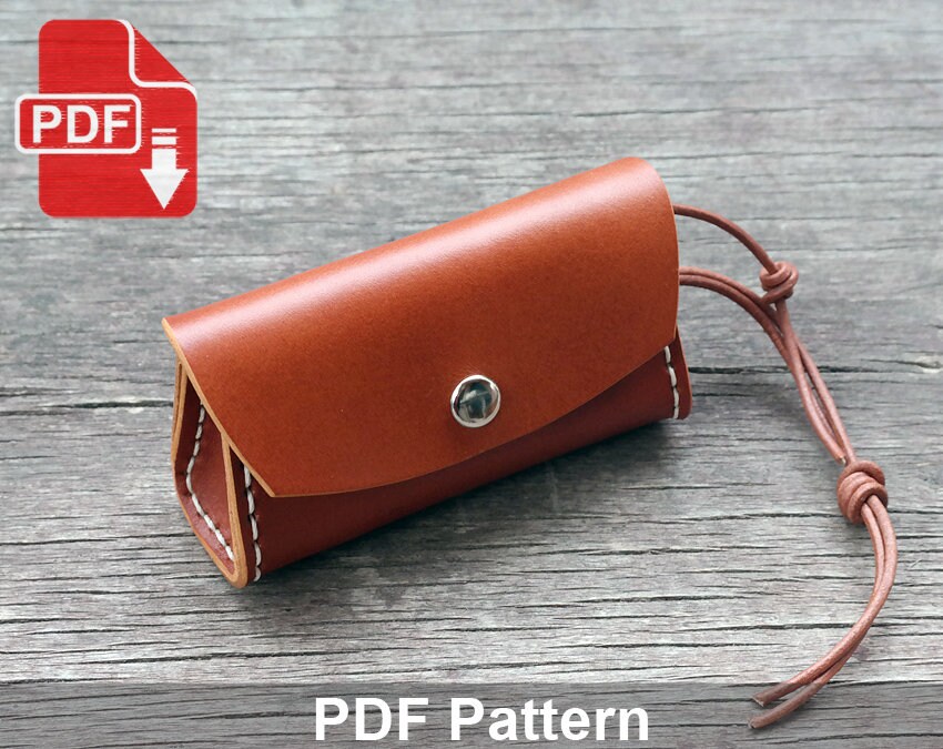 Unisex Leather Key Case Wallet Pouch Bag Keychain Holder With Ring