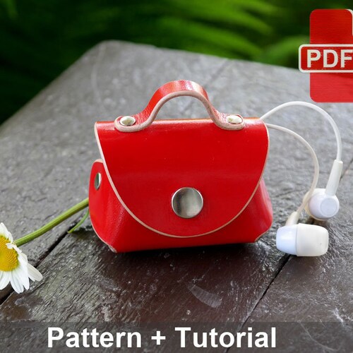 Leather Earphone Bag Pattern. Earphone Pouch. Mini Bag PDF Etsy