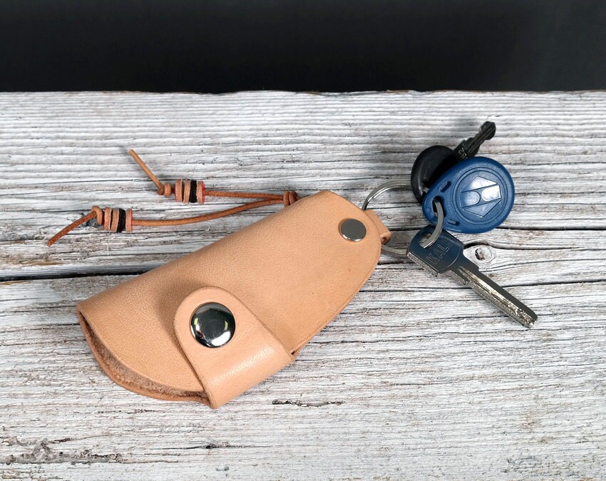 Leather Key Holder PDF Pattern. Leather Key Pouch. Keys Cover. 