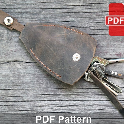 Leather Key Holder PDF Pattern. Leather Key Pouch. Key Bag. - Etsy