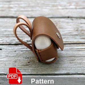 Leather Airpods Case PDF Pattern. Earphone Pouch. Mini bag Pattern.  Mini backpack Template. Cute airpods case