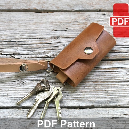 Leather Key Holder PDF Pattern. Leather Key Pouch. Keys Cover. Etsy