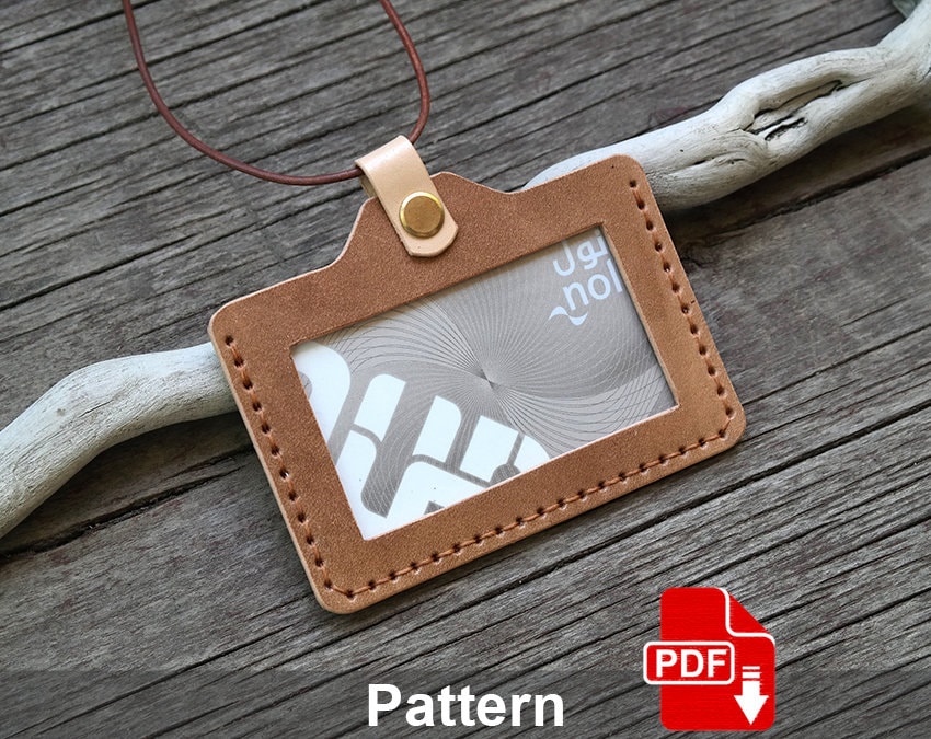 2 Dollars Pattern No.419 ID Card Holder Horizontal. Leather 