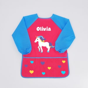 Personalized Toddler Art Smock - Unicorn