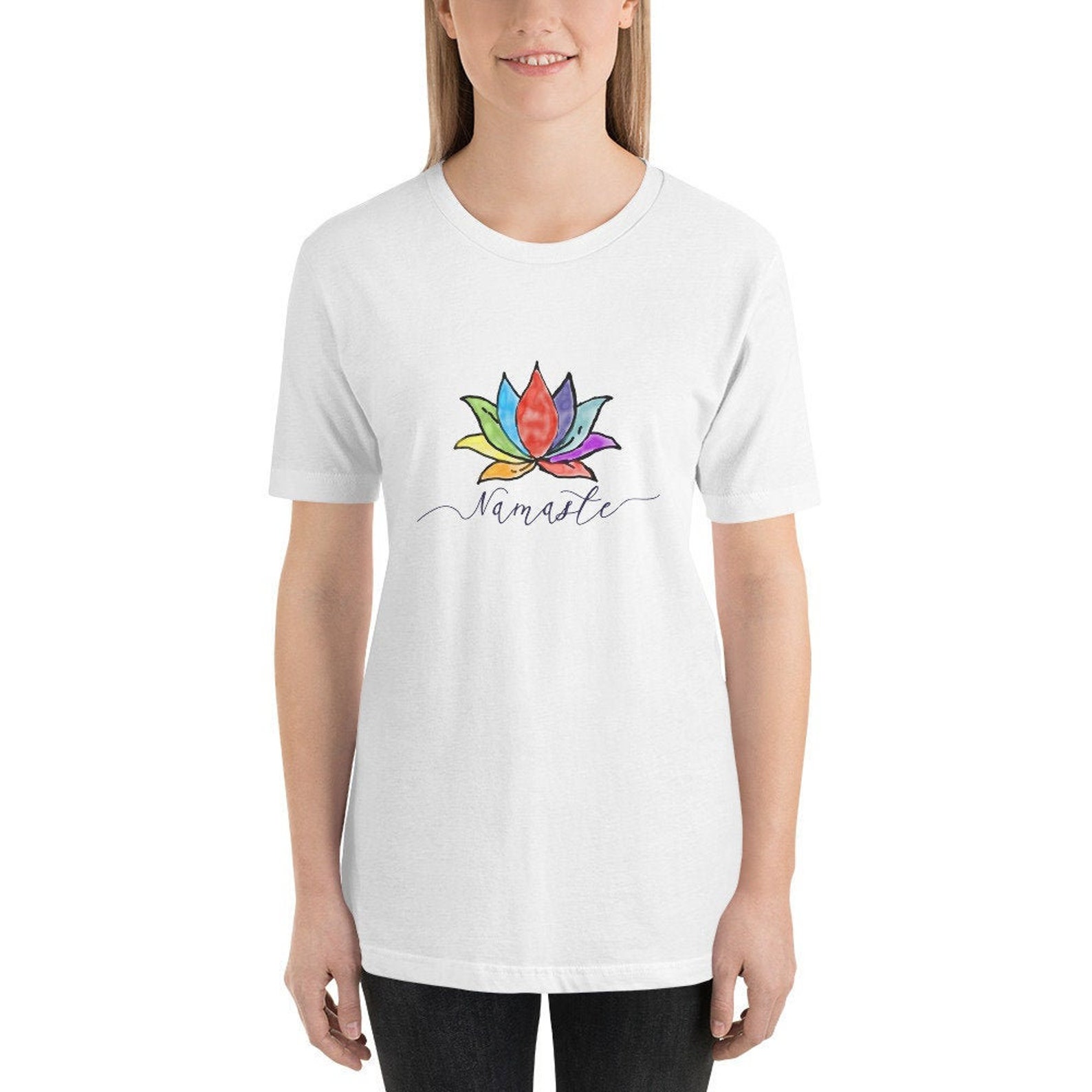 Namaste Shirt Lotus Flower Shirt Yoga Meditation Gift Zen | Etsy
