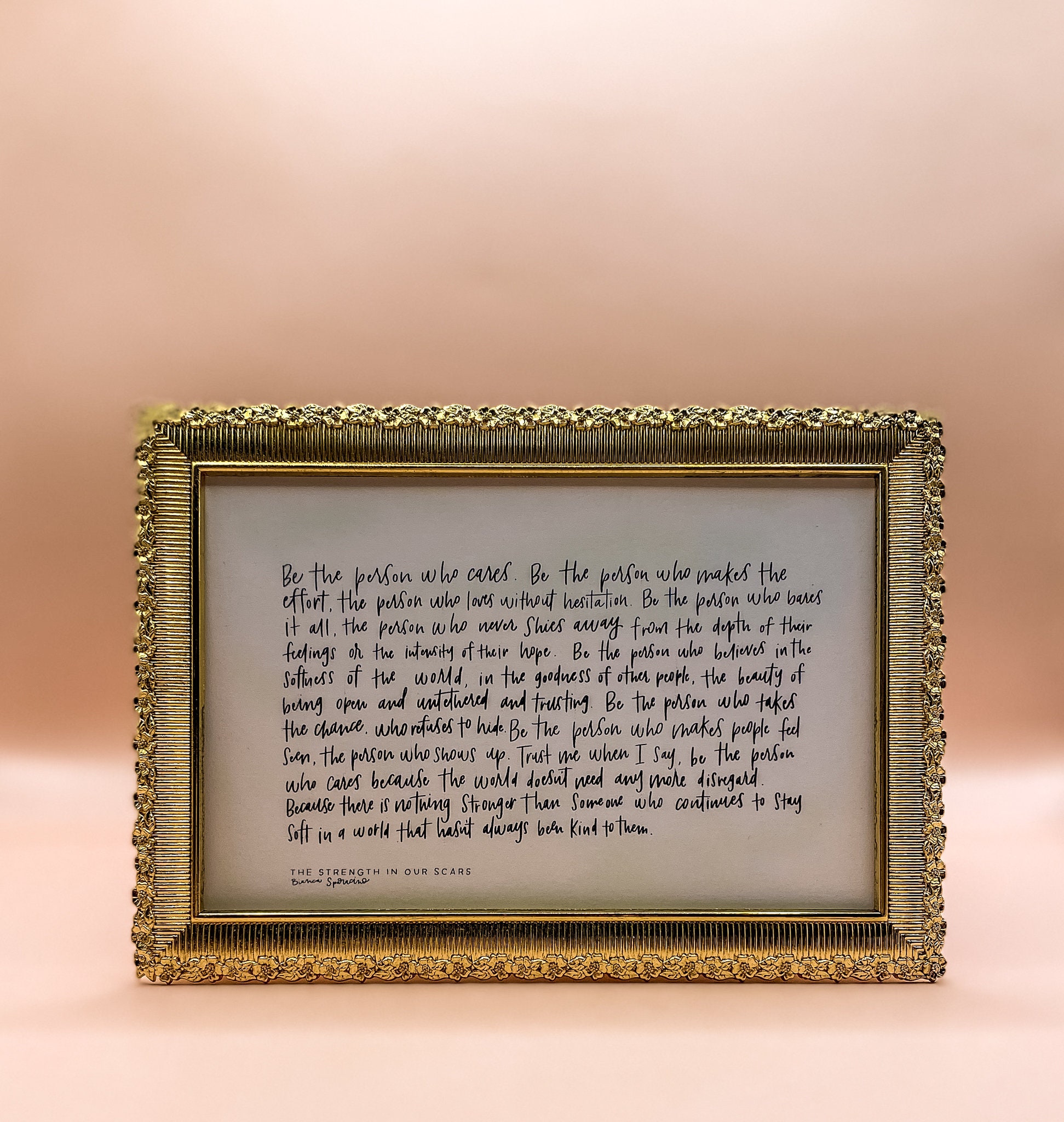 The Strength In Our Scars Quotes The Strength In Our Scarshand-Lettered Print | Etsy Denmark