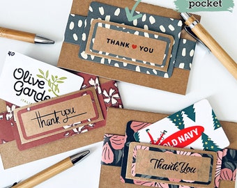 Thank You Gift Card Holder Lined Notepads with Pen, Teacher Appreciation Gift, Thank You Gift, Thank You Gift for Orders