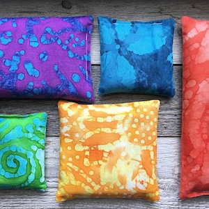 Hot and Cold Packs with Organic Flax Seed Tie Dye Designs, Heat Pack, Aromatherapy, Microwavable and Reusable, Pain Relief Bag