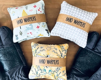 Organic Flax Seed Hand Warmers: Reusable Hot Cold Packs, Set of 2