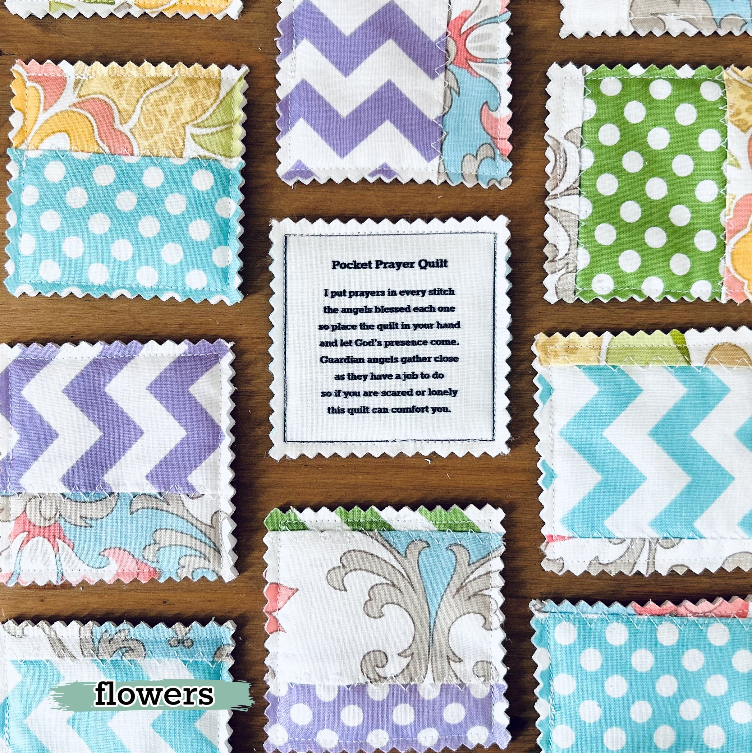 Pocket Prayer Quilt , Pocket Prayer Quilt Squares , Handmade Sew