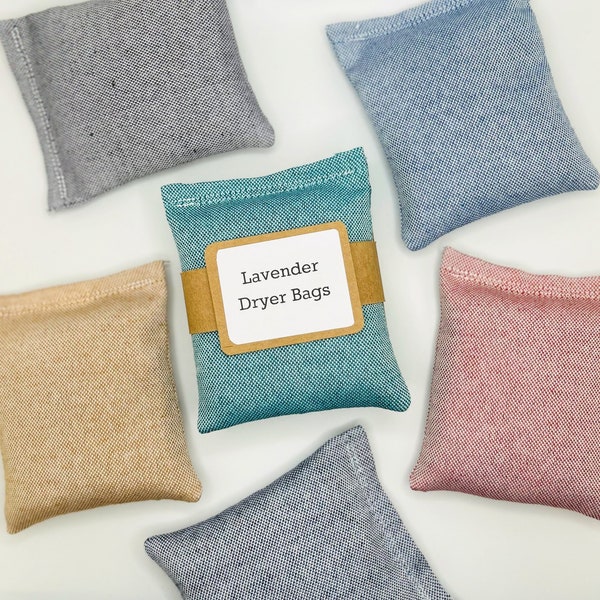 Eco Friendly Lavender Dryer Bags, Reusable Lavender Dryer Sachets, Aromatherapy, Pack of 2