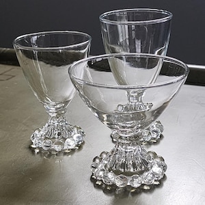 Circa 1950s • Berwick Boopie Clear • by Anchor Hocking • Select Assortment • Excellent Condition