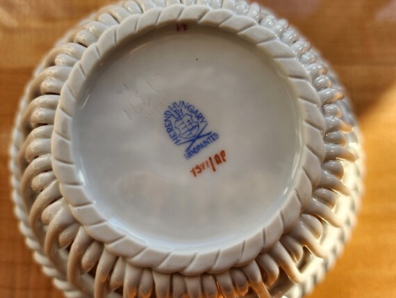 5" Herend Raspberry Chinese Bouquet Pattern Fine … - image 7