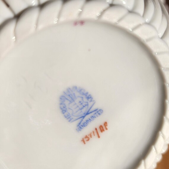 5" Herend Raspberry Chinese Bouquet Pattern Fine … - image 9