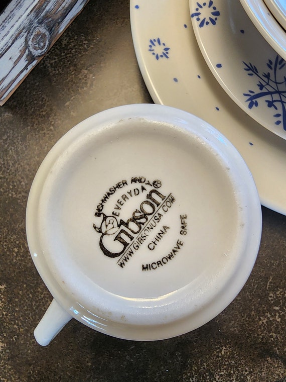 Discontinued Gibson Designs USA Everyday Hand Painted Snowflake Festival Dinnerware Select Individual Available Pieces Etsy