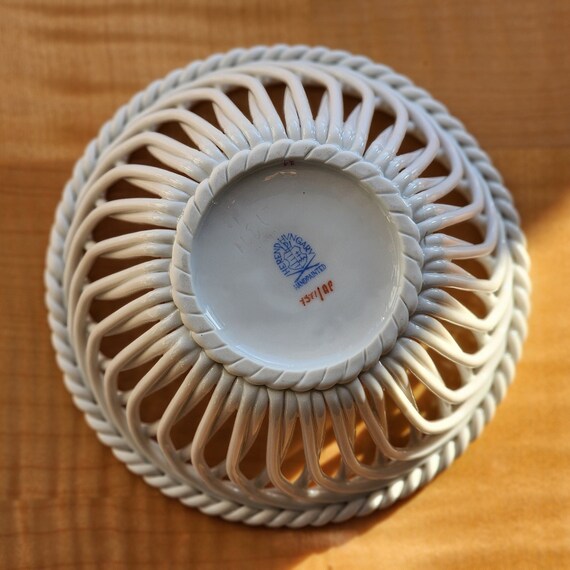 5" Herend Raspberry Chinese Bouquet Pattern Fine … - image 4