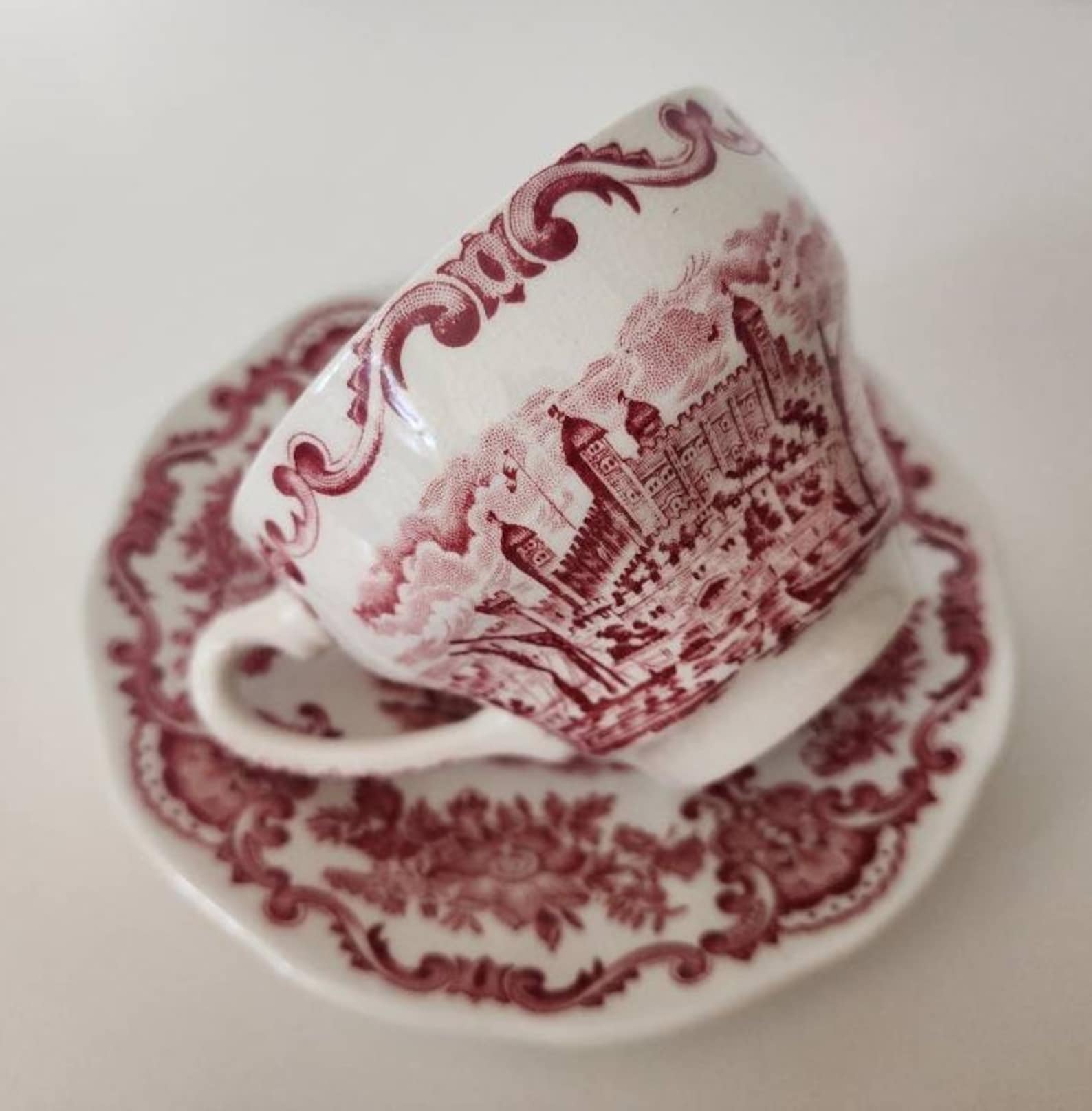 Rare Royal Homes of Britain Wedgwood Enoch Tunstall Red - Etsy