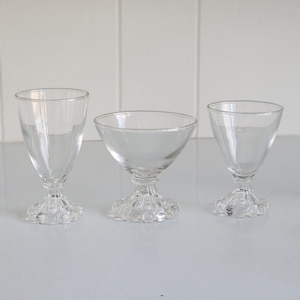 1950s Berwick Boopie Clear by Anchor Hocking 25pc Assorted Set