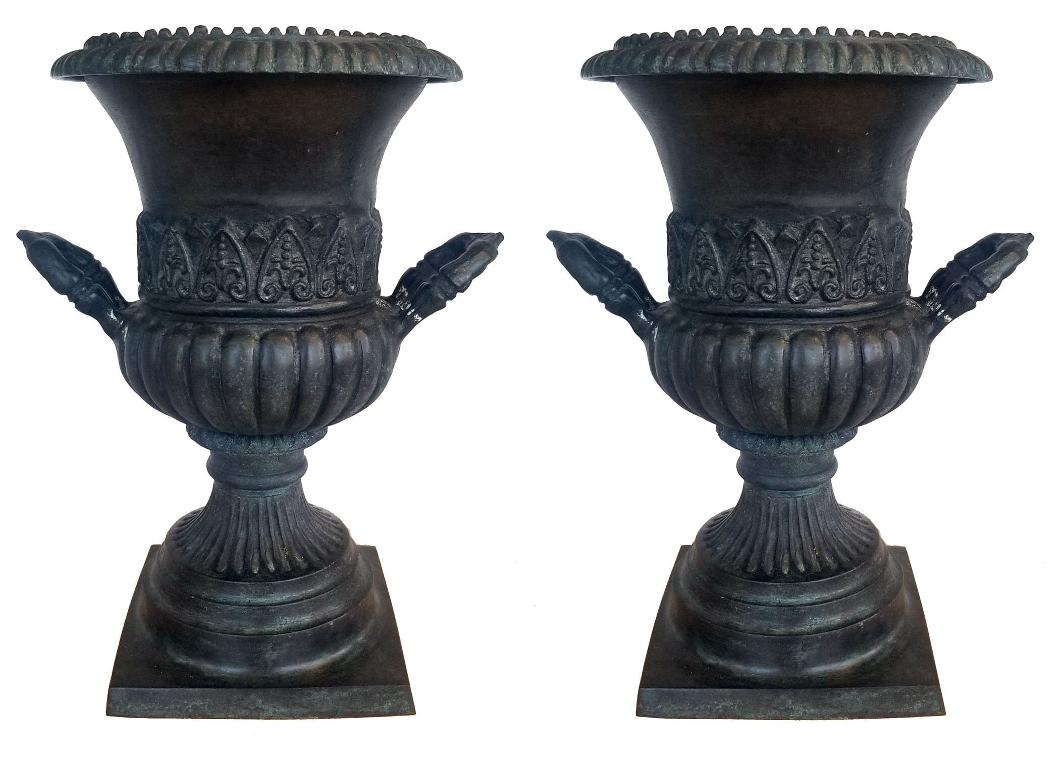 Pair of Maitland Smith Dark Bronze Trophy Urn Planter Pots - Etsy