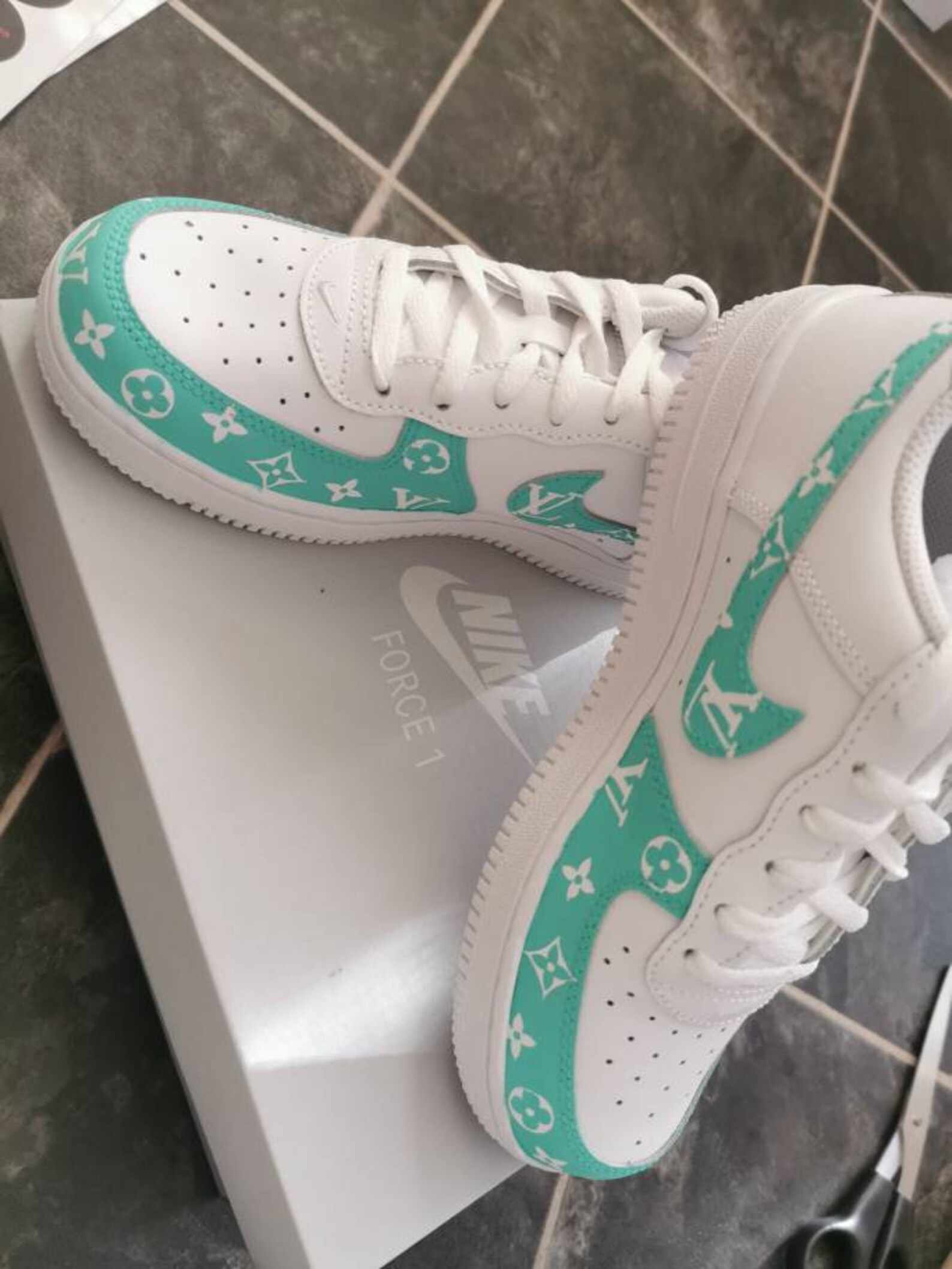 air force 1 turquoise tick