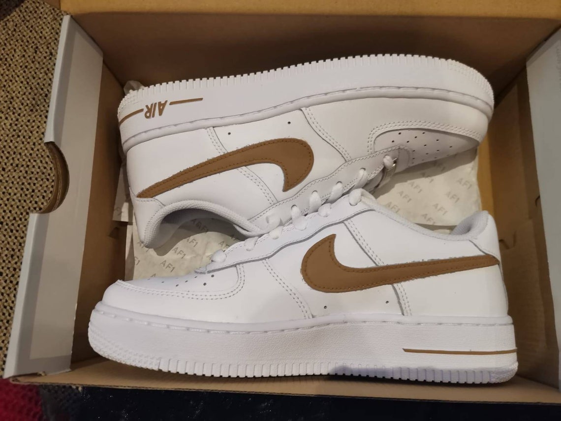 white air force with neon tick
