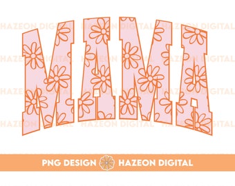 Trendy Retro Mama PNG Retro Floral Varsity Popular Aesthetic Trendy Mom Checkered Shirt Design Sublimation DTG PNG For Mug