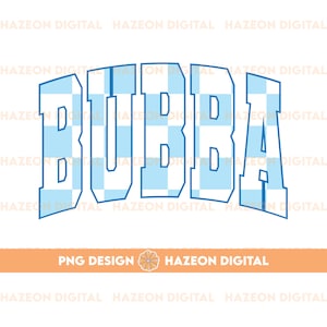 Trendy Retro Bubba PNG Checkered Varsity Popular Aesthetic Trendy Bubba Checkered Shirt Design Sublimation DTG PNG For Mug