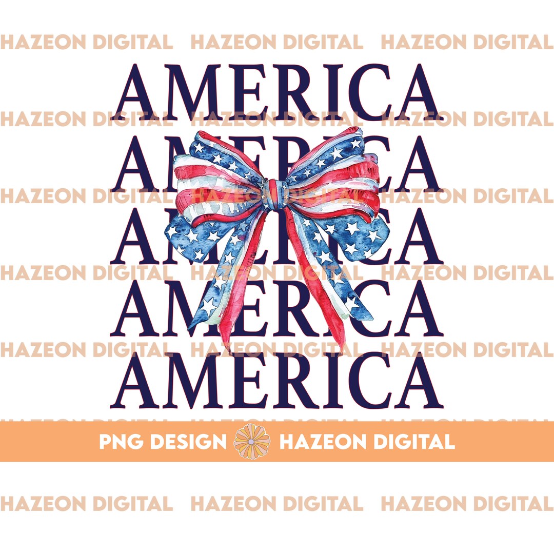 4th of July Coquette America PNG Patriotic Trendy Retro Varsity Popular ...