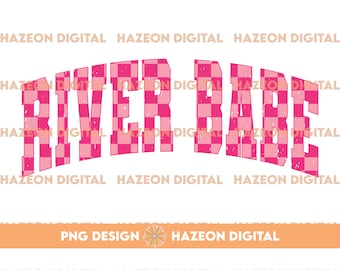 River Babe Png Distressed Trendy Retro Varsity River Days River Babe Png Popular Aesthetic Trendy Shirt Design Sublimation DTG PNG For Mug