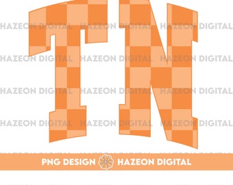 Trendy Retro Tennessee PNG Checkered Varsity Popular Aesthetic Trendy Tennessee Checkered Shirt Design Sublimation DTG PNG For Mug
