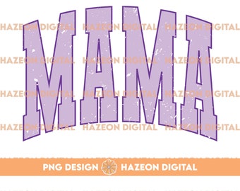 Trendy Retro Mama PNG Purple Distressed Varsity Popular Aesthetic Trendy Mom Checkered Shirt Design Sublimation DTG PNG For Mug