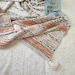 Hand Loom Woven Cotton Acrylic Chenille Gray & Multi Color Boho Throw Blankets Decorative  54x64 Super Soft Chunky Throws