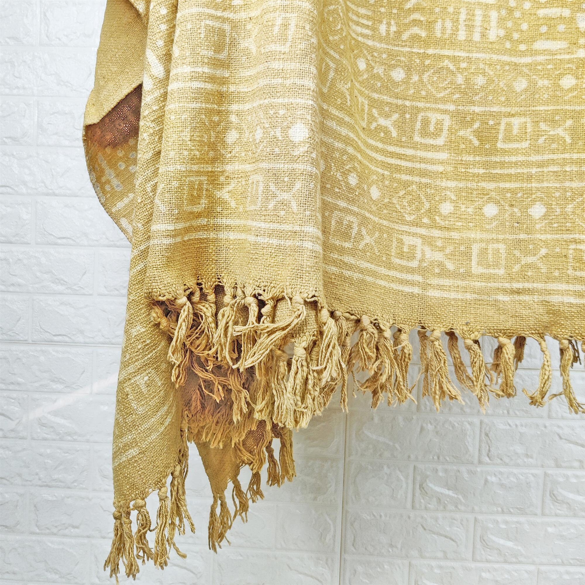 Hand Block Printed Decorative Throw Blankets 100 Raw Cotton Etsy UK