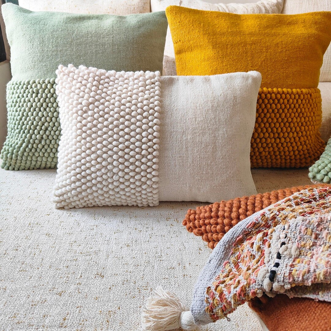 Chunky Loops Wool Hand Woven 12x20, 14x20, 16x16, 18x18 , 20x20 Inches ...