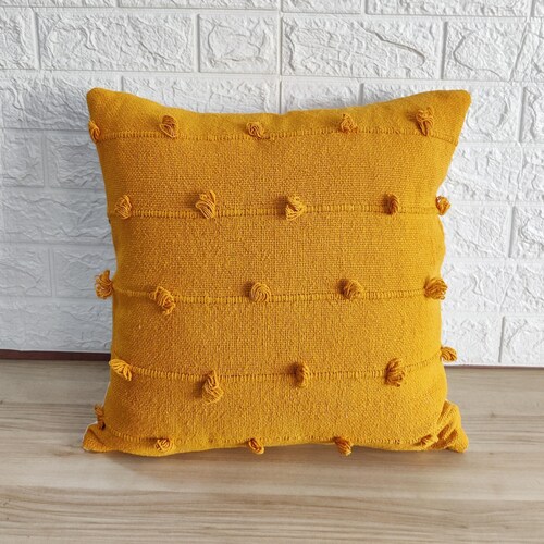 Hand Loom Woven Cotton Pillow Cover 14x24 Inch White Cream Etsy