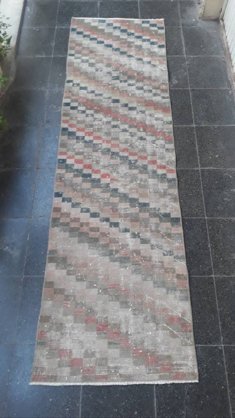 2.19 x 7.64 ft Oushak rug turkish carpet office rugs Home living Oushak carpet pastel colors Hallway rugs Turkish old rugs