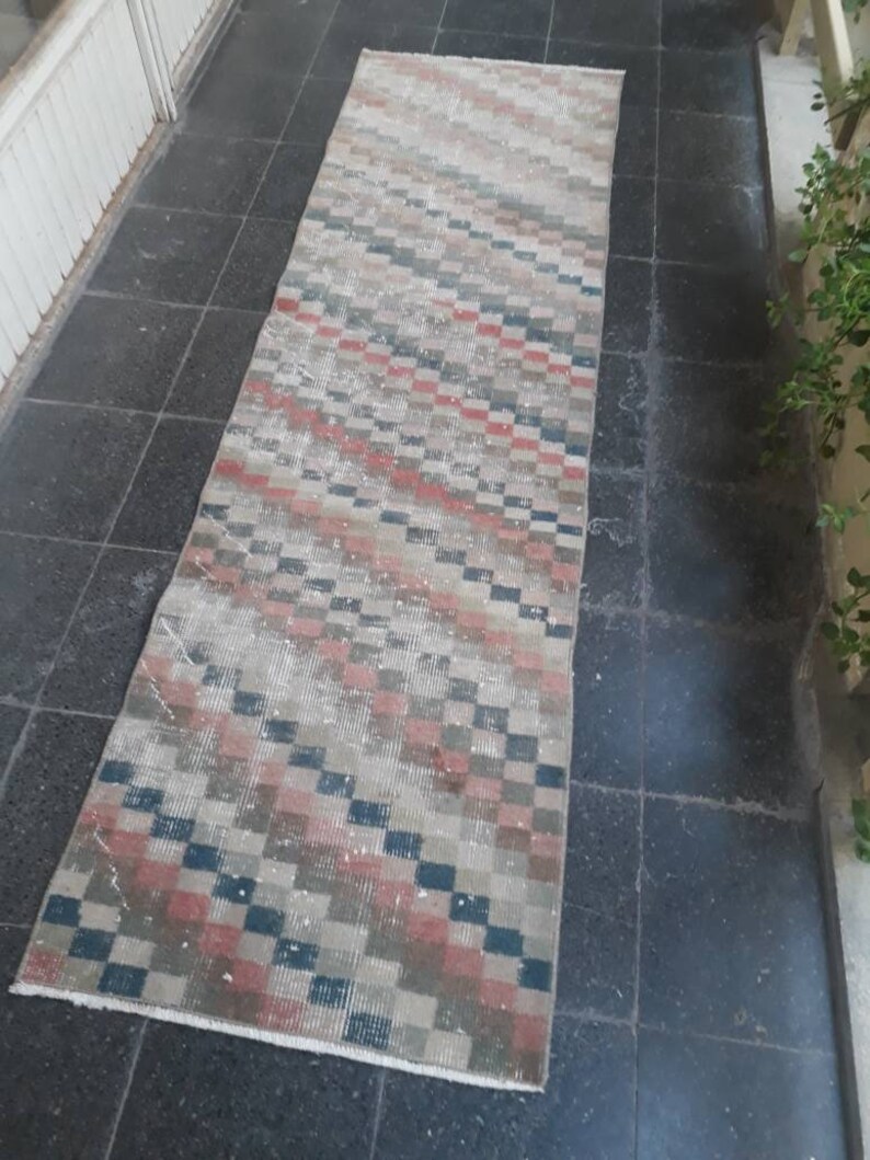 2.19 x 7.64 ft Oushak rug turkish carpet office rugs Home living Oushak carpet pastel colors Hallway rugs Turkish old rugs