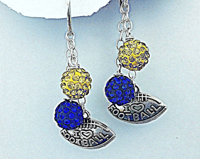 U of M Earrings, Michigan Earrings, University of Michigan Earrings, Maze and Blue Earrings, Go Blue Earrings