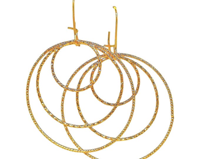 Gold Circles Earrings Interchangeable, Gold Earrings, trendy gold earrings, large gold earrings, small gold earrings