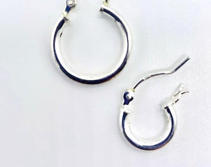 Silver Hoops, small silver hoops, large silver hoops, Sterling silver hoops, 92.5 silver hoops