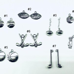 Sports Hoop Charms: Interchangeable Earring Charms