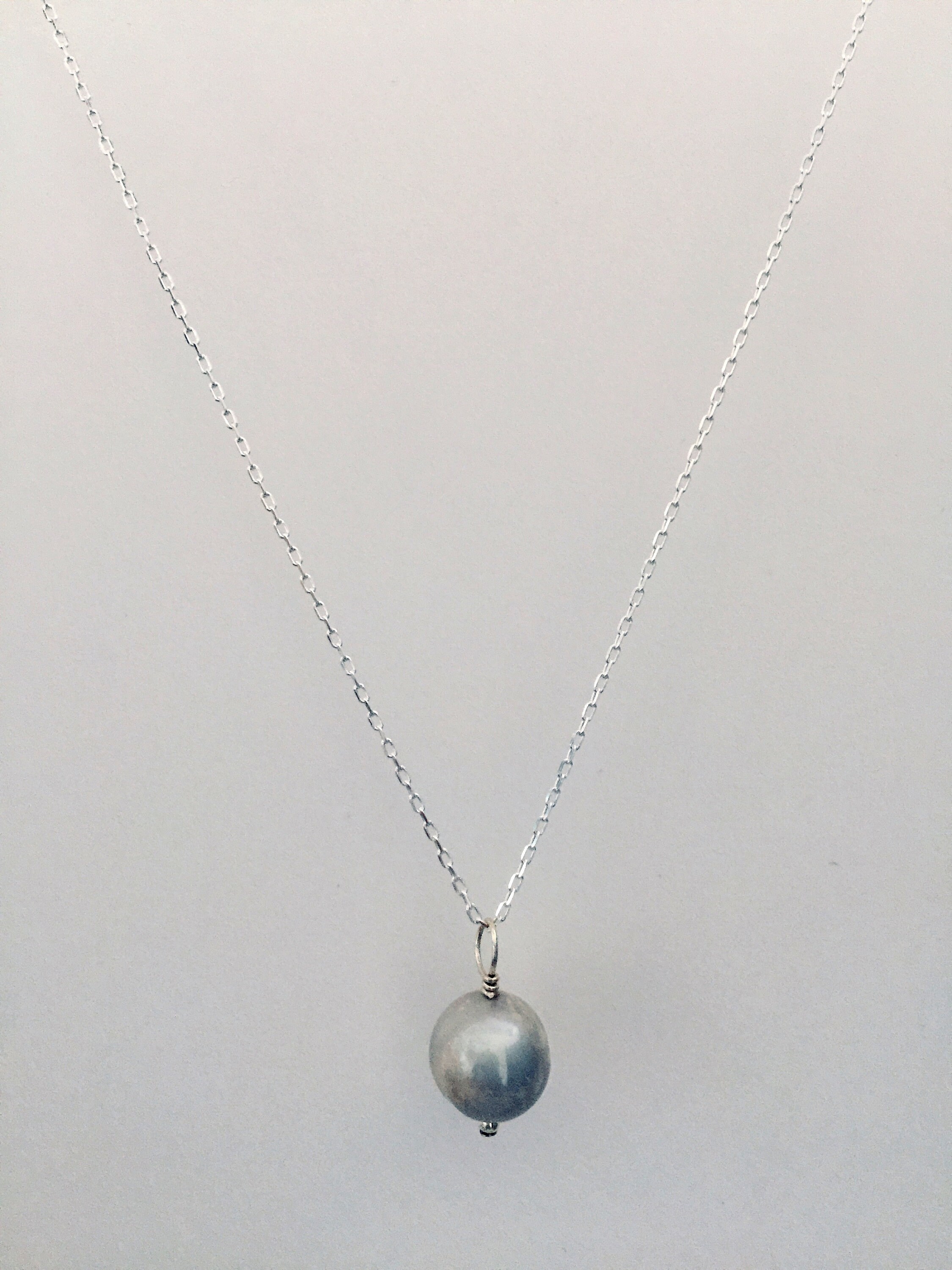 Gemstone Necklace, Interchangeable Turquoise Pearl necklace, Collar