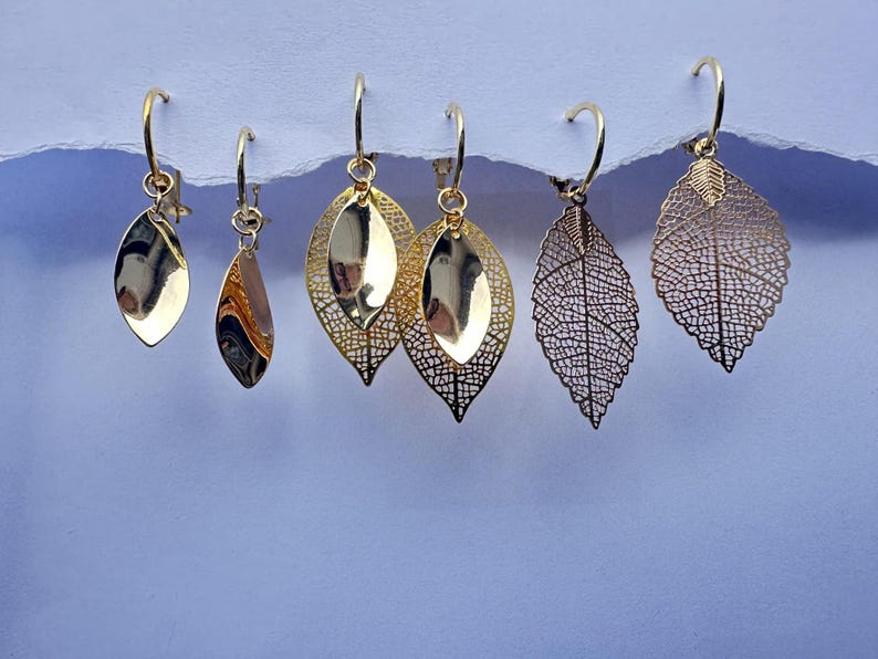 Gold Dangle Earrings: Interchangeable Pearl earrings image 12